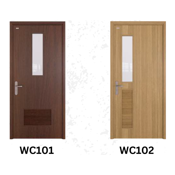 Cửa WC thép vân gỗ