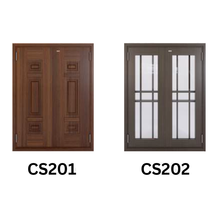 Cửa sổ thép vân gỗ 2 cánh