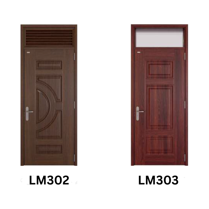 Cửa thép vân gỗ 1 cánh